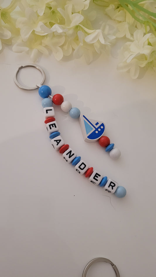 Schlüsselanhänger mit Namen Boot Motivauswahl