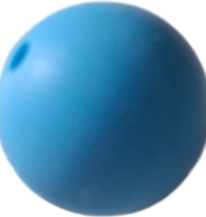 Silikonperle mittelblau