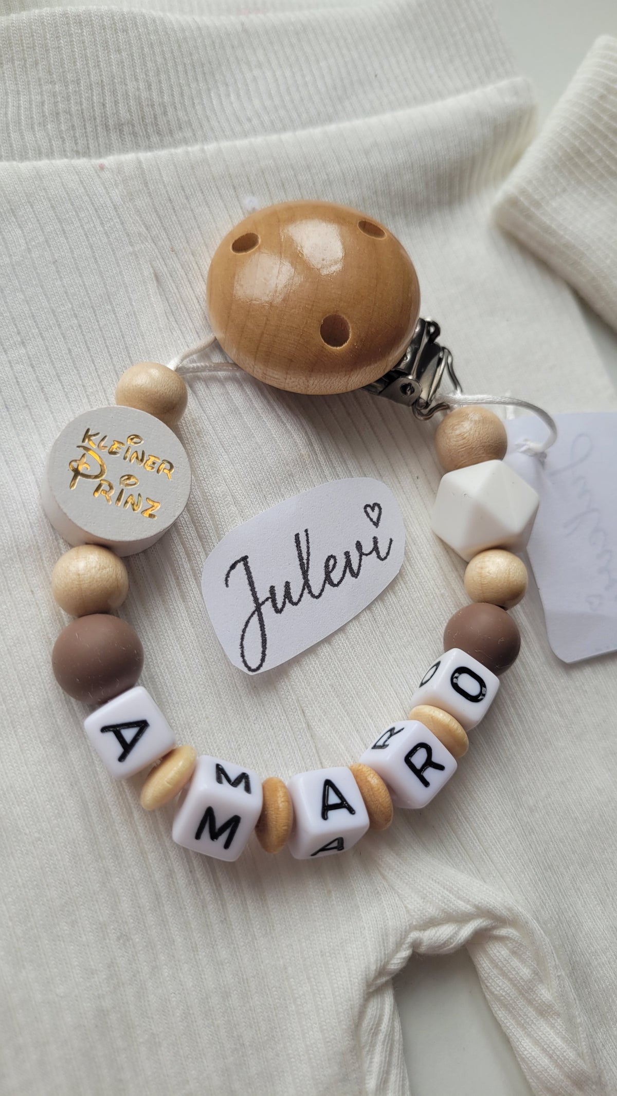 Schnullerkette Kleiner Prinz für Jungen mit Namen