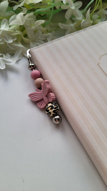 Lesezeichen Schmetterling leo taupe  blush