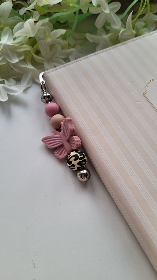 Lesezeichen Schmetterling leo taupe  blush