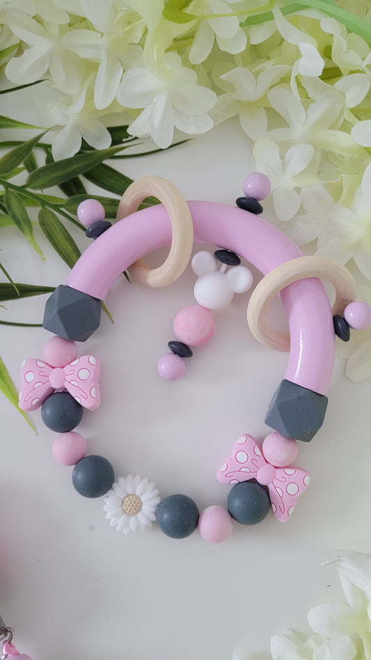 Motorik Greifring * Minnie * rosa grau